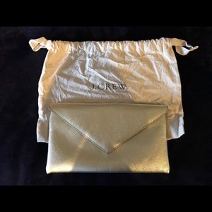 J. Crew gold envelope clutch